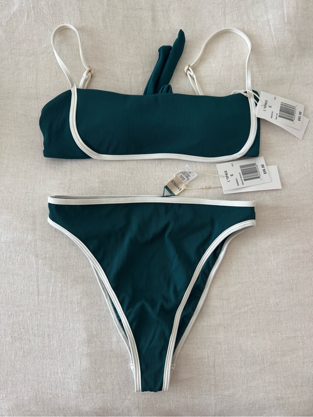 l*space Teal Bikini Top and Bottom